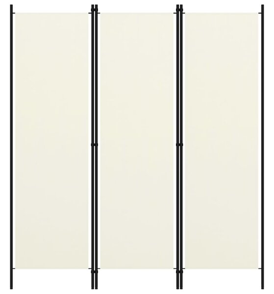 Paraván s 3 panelmi, krémovo biely 150x180 cm