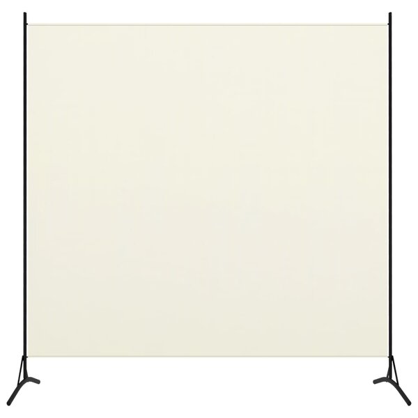Paraván s 1 panelom, krémovo biely 175x180 cm