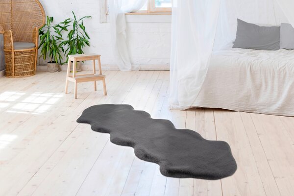UMELÁ KOŽUŠINA, 60/180 cm, antracitová - Online Only bytové doplnky, Online Only