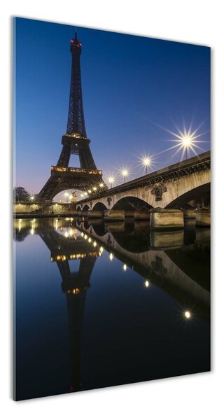 Vertikálny foto obraz fotografie na skle Eiffelová veža Paríž