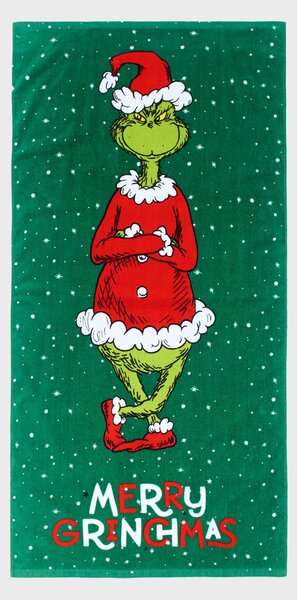 Sinsay - Bavlnený uterák Grinch - zelená