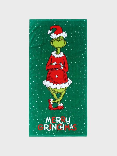 Sinsay - Bavlnený uterák Grinch - zelená