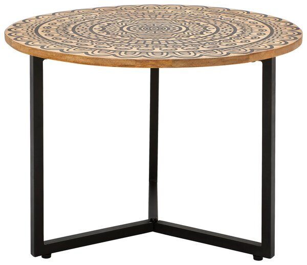 KONFERENČNÝ STOLÍK, prírodná farba, čierna, drevo, kov, 60/60/40 cm Livetastic - Stolíky do obývačky, Online Only