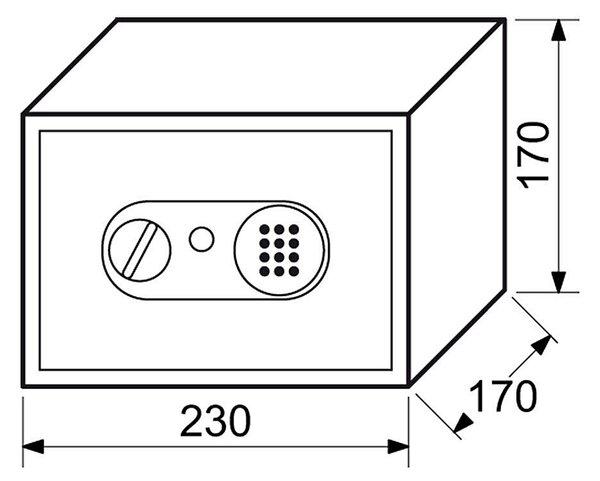 Oceľový trezor s elektronickým zámkom RICHTER RS.17.EDN.R