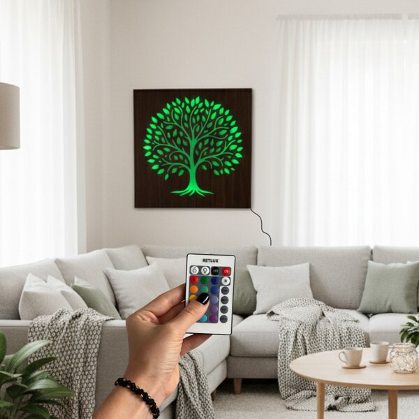 LED obraz Strom života – drevený obraz s podsvietením | SENTOP LED0561