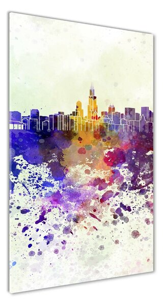 Vertikálny foto obraz sklenený Farebné Chicago