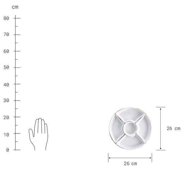 APPETIZER Set misiek na snacky 26 cm