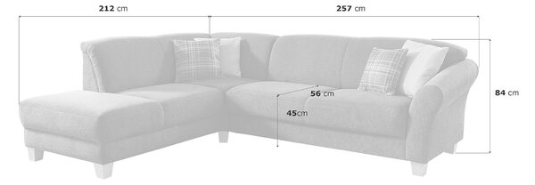 ROHOVÁ SEDAČKA, textil, krémová Sit & More - Sedačky, Online Only