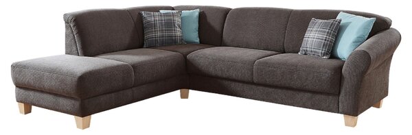 ROHOVÁ SEDAČKA, textil, tmavohnedá Sit & More - Sedačky, Online Only