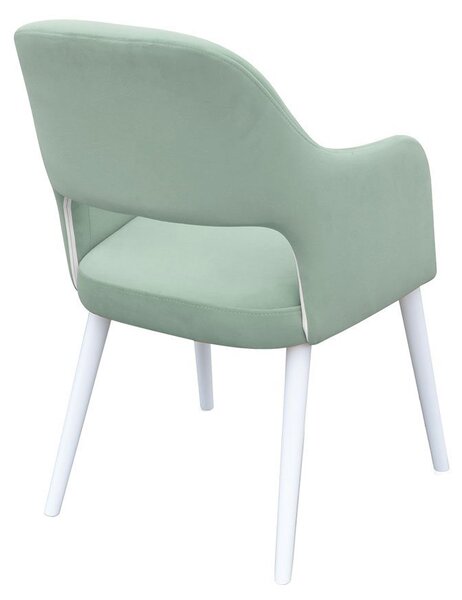 Mirjan24 Kreslo JK85 R, Dostupné poťahy: Magic Velvet 2227, farebné prevedenie stoličky v dreve: biela 5903211209499