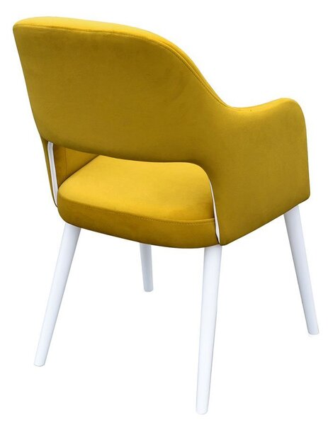 Mirjan24 Kreslo JK85 R, Dostupné poťahy: Magic Velvet 2234, farebné prevedenie stoličky v dreve: biela 5903211209512