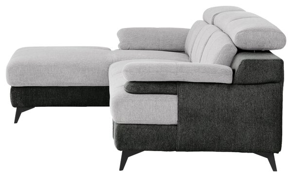 ROHOVÁ SEDAČKA, textil, grafitová, strieborná Livetastic - Sedačky, Online Only