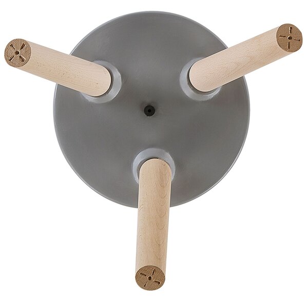 Stojanový kvetináč sivá biela oxid horečnatý ⌀ 30 cm okrúhly tvar geometrický etnický vzor drevené nohy moderný boho štýl interiér exteriér