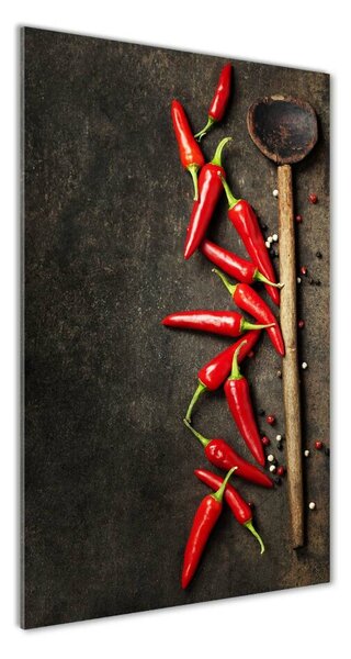 Vertikálny fotoobraz na skle Chilli papričky osv-92417678