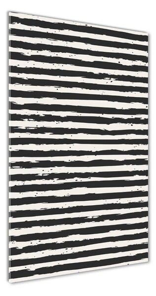 Vertikálny foto obraz sklo tvrdené Čierno-biele pásky