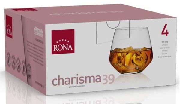 Rona poháre na whisky Charisma 390 ml 4 ks