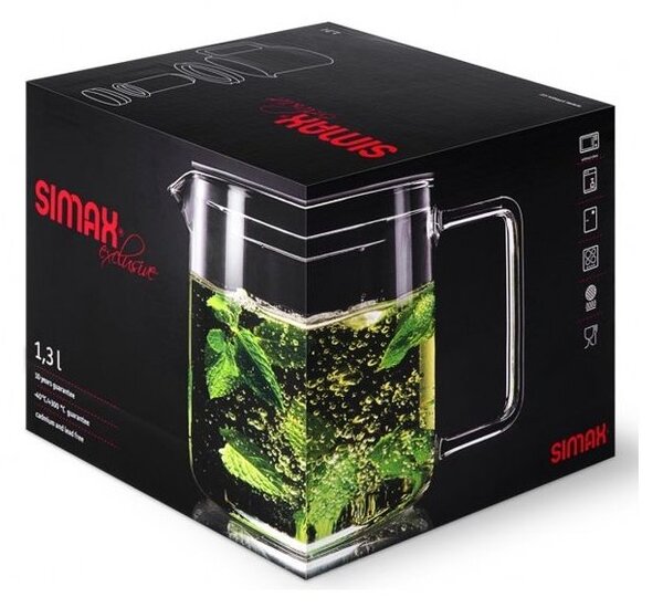 Simax Sklenená kanvica FROM s nerezovým filtrom 1,3 l