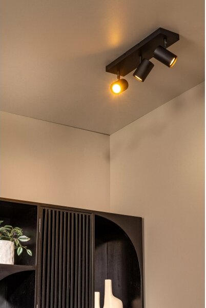 Lucide 53910/03/30 - Bodové svietidlo AMIGO 3xGU10/40W/230V čierne