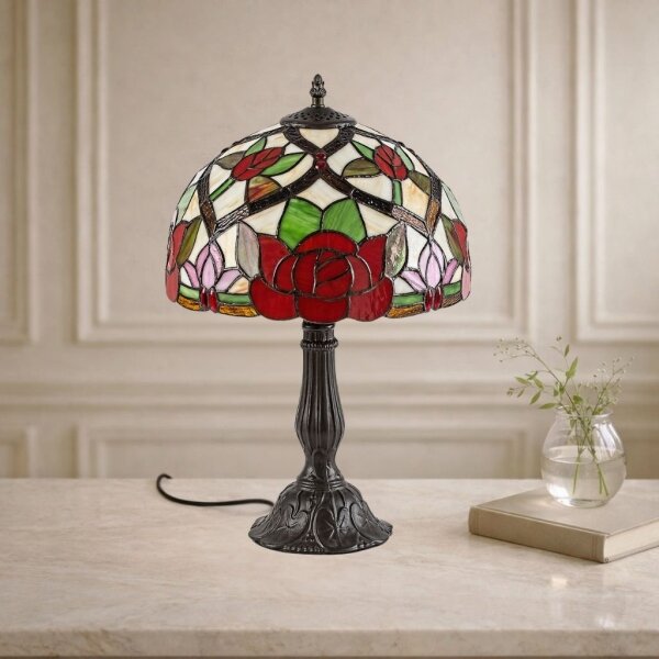 Brilagi - Tiffany vitrážová stolná lampa GARLAN 1xE27/40W/230V