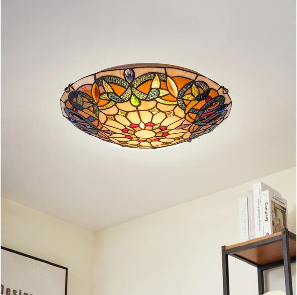 Brilagi - Tiffany vitrážové stropné svietidlo LUISA 2xE27/60W/230V priemer 40 cm