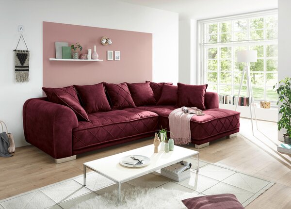 ROHOVÁ SEDAČKA, textil, bordová MID.YOU - Sedačky, Online Only