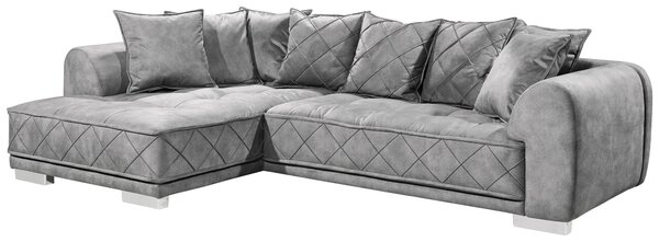 ROHOVÁ SEDAČKA, textil, sivá MID.YOU - Sedačky, Online Only