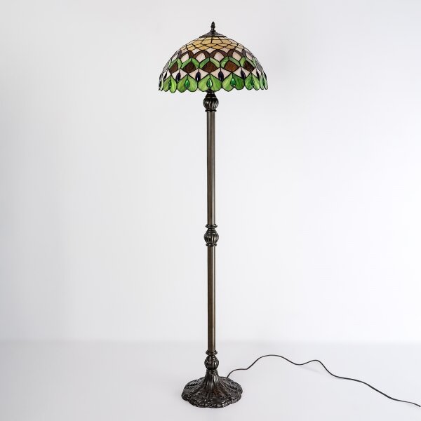 Brilagi - Tiffany vitrážová stojacia lampa MARGARET 2xE27/60W/230V