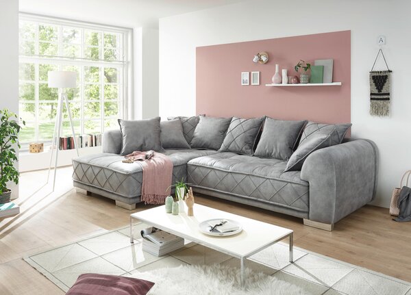 ROHOVÁ SEDAČKA, textil, sivá MID.YOU - Sedačky, Online Only
