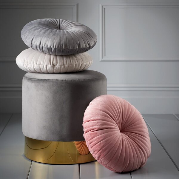 Zamatový dekoračný vankúš ø 40 cm Round Soft Touch – Catherine Lansfield