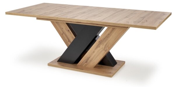 Rozkladací jedálenský stôl DROM 160/200x90 cm dub wotan/čierna