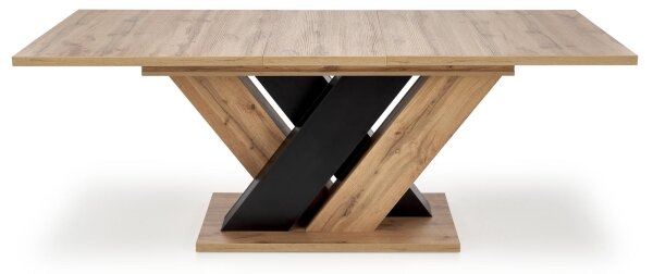 Rozkladací jedálenský stôl DROM 160/200x90 cm dub wotan/čierna