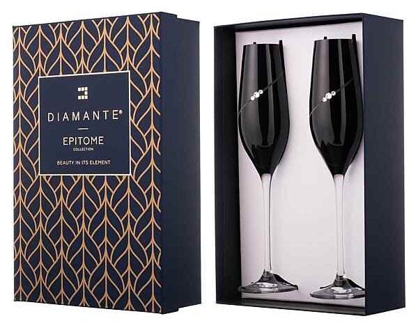 Diamante Silhouette black poháre na sekt 210 ml 2 ks
