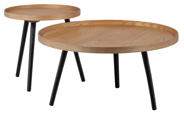 MUZZA Konferenčný stolík Mesa L ø 60 x 34 cm prírodný