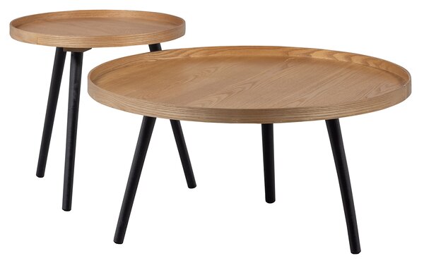 MUZZA Konferenčný stolík Mesa L ø 60 x 34 cm prírodný