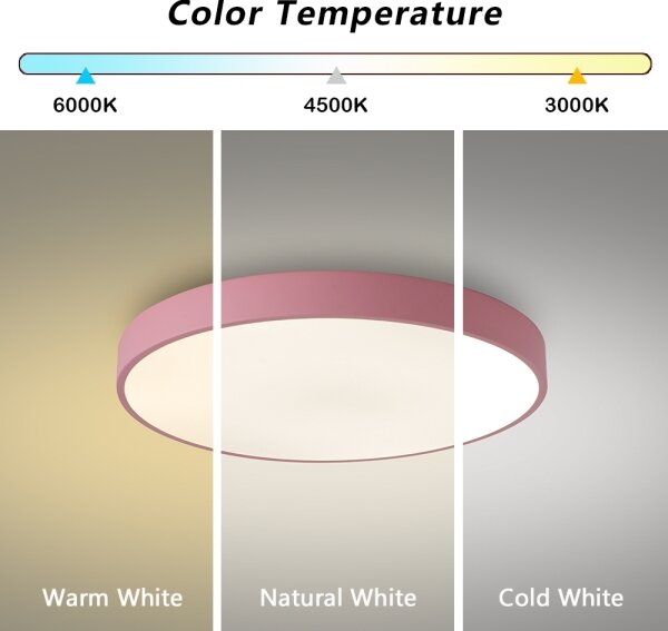 Brilagi - LED stmievateľné stropné svietidlo POOL LED/60W/230V 3000-6000K 50 cm ružové+DO