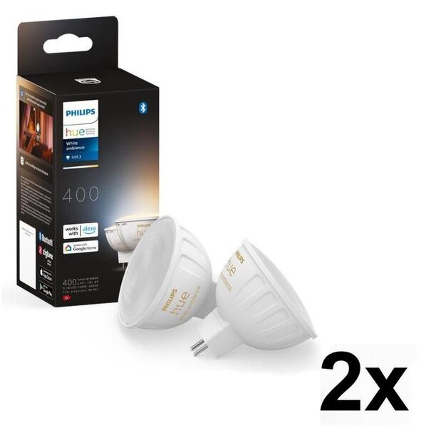 Sada 4x stmievateľných LED žiaroviek Philips Hue WA GU5,3/MR16/5,1W/12V 2200-6500K