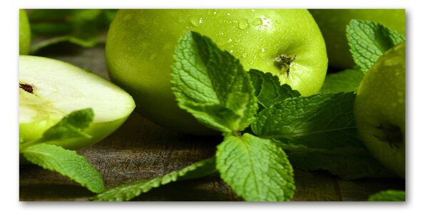 Foto obraz fotografie na skle zelená jablká osh-110366916