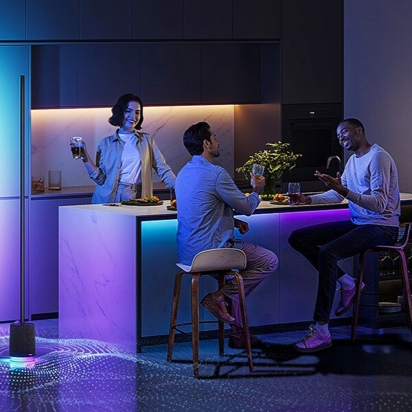 Govee - LED Stojacia lampa s reproduktorom Pro RGBICWW Wi-Fi + DO
