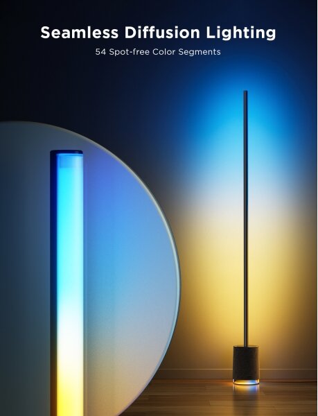 Govee - LED Stojacia lampa s reproduktorom Pro RGBICWW Wi-Fi + DO