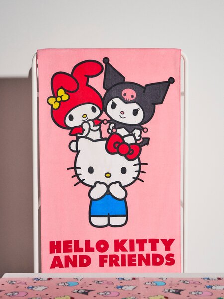 Sinsay - Bavlnený uterák Hello Kitty and Friends - pastelová ružová