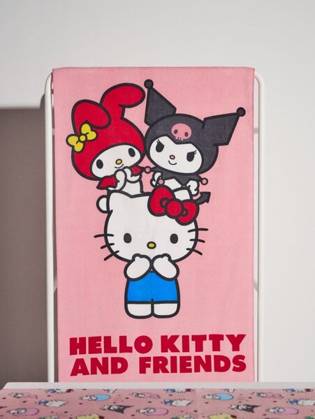 Sinsay - Bavlnený uterák Hello Kitty and Friends - pastelová ružová