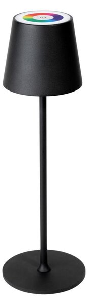 LED RGBW stmievateľná vonkajšia lampa LED/1,5W/4000 mAh 3000K IP44 čierna