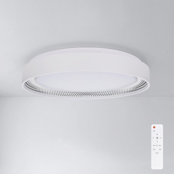 Brilagi - LED stmievateľné stropné svietidlo WALDO LED/48W/230V priemer 40 cm biela/strieborná s diaľkovým ovládaním