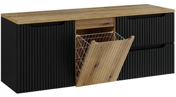 NOVA BLACK 82-160-B1-DE skrinka pod umývadlo s košom 160 cm