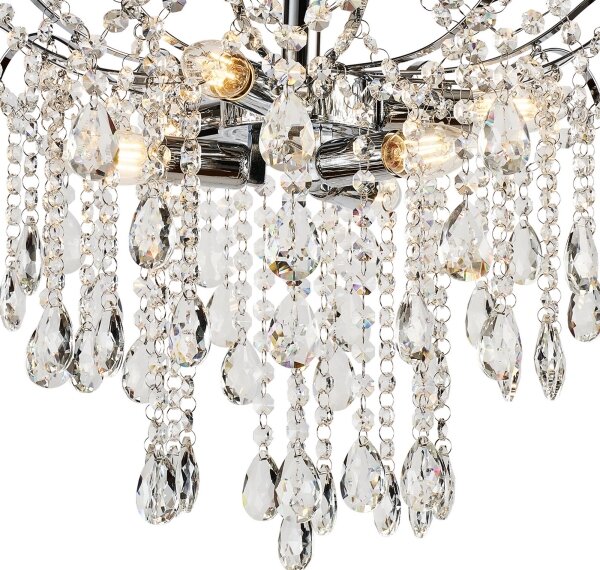 Brilagi - Prisadený luster CRYSTAL 6xE14/60W/230V lesklý chróm