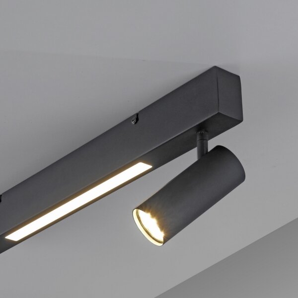 Schöner Wohnen 11793-18 - LED bodové svietidlo DANTE 2xGU10/10W+LED/7,2W čierna