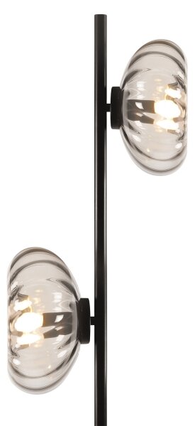 Osram - Stojacia lampa DECOR SMOKE 2xE14/12W/230V čierna/dymovo šedá
