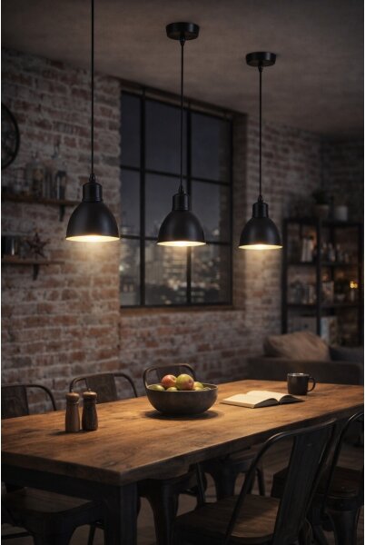 Brilagi - LED luster na lanku RIDDY 1xE27/60W/230V čierna