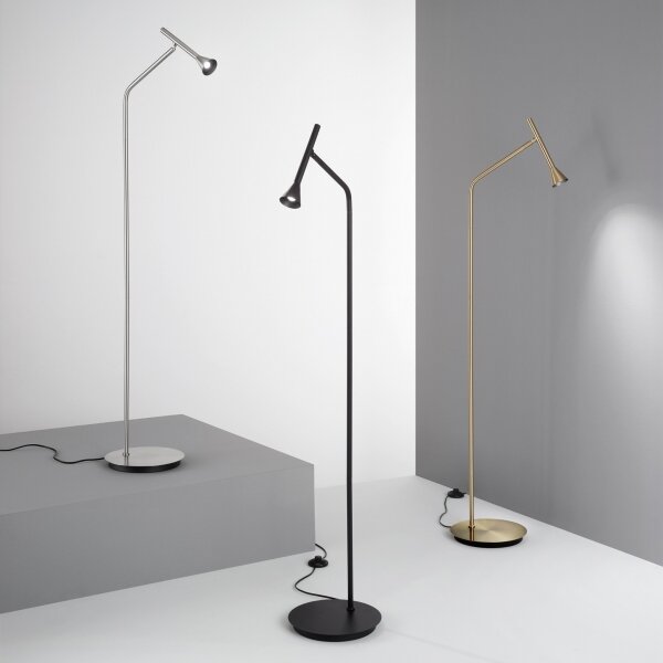 Ideal Lux - LED stojacia lampa DIESIS, 4,5 W/230 V, CRI 95, matný chróm