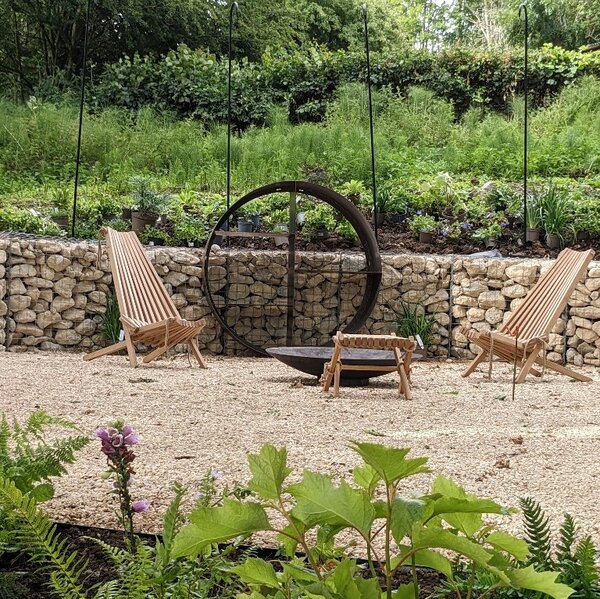 Cortenový okrúhly drevník CIRCLE Ø 1 000 × 400 mm